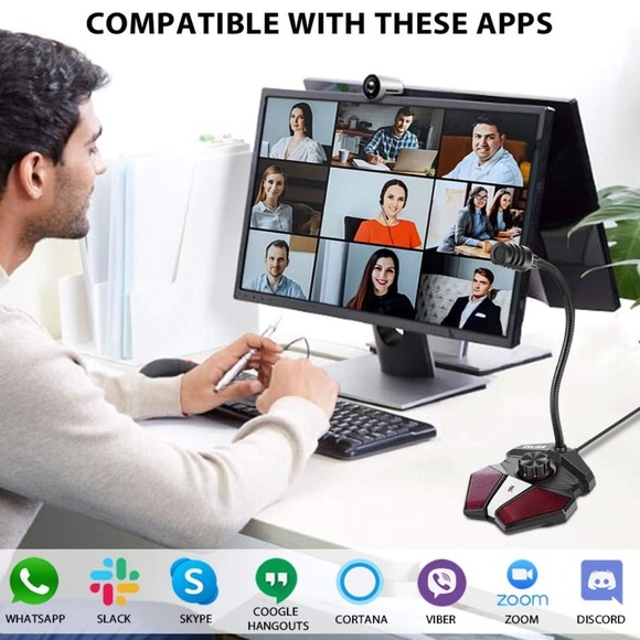 ZELIER USB Computer Microphone, PC Mic with Volume Control,Mute Button&LED Indic - Picture 6 of 10